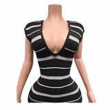 The Preety Affair Striped Mini Dress