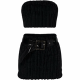 Plush Affair Faux Fur Skirt Set