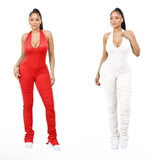 Halter ruched jumper