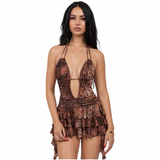 Wild Temptation Ruffle Mini Dress