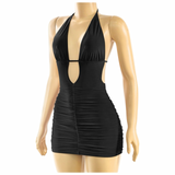 Halter Ruched Dress