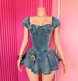 A doll in denin dress