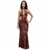 Wild Obsession Beaded Cutout Maxi Dress
