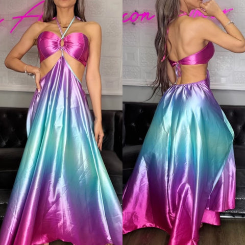 Vibrant ombré dress