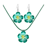 Hawaiian Plumeria Jewelry Set