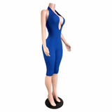 Back Talk Lace Up Capri Jumpsuit
