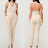 Cutie patootie halter bodysuit set