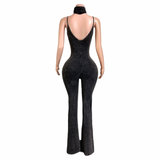 Diamond dust jumpsuit w/headband