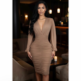 The Muse Ruched Midi Dress