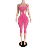 Body Language Cutout Capri Jumpsuit