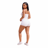 Y2K Bling Heart Shorts Set