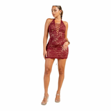 Sexy In Lace Halter Dress
