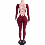 After Hours Lace Up Jumpsuit