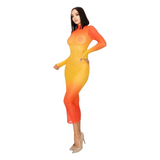 Sunset Glow Sheer Dress