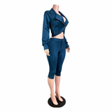 Suede Authority Capri Set