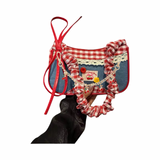 Cherry plaid bag