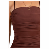 Sleek Intentions Ruched Maxi Dress