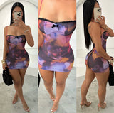 Sexy and ready lace ribbon dress