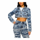 Distressed Denim Jacket
