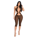 Ring Of Fire Cutout Capri Jumpsuit