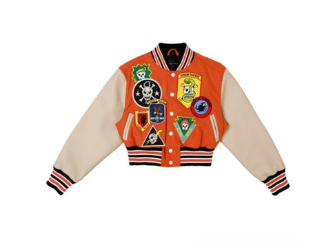 Logo varsity crop jacket