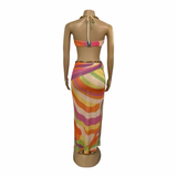 Sunset Vibes Beaded Skirt Set