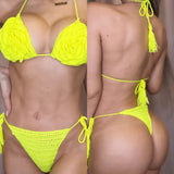 Lux Crochet Rose bikini