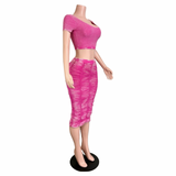 Preety Ruched Skirt Set