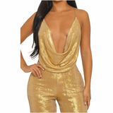 Liquid Luxe Metallic Jumpsuit