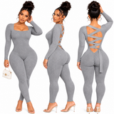 Preety Double Take Lace Up Jumpsuit