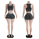 No hard feelings shorts set