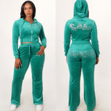 Preety Spoiled Velour Set