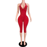 In Your Town Halter Capri Jumpsuit