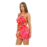Rosé Flame Mini Dress