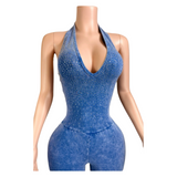 Baddie Sparkle Halter Jumpsuit