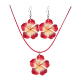 Hawaiian Plumeria Jewelry Set