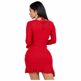 Main Character Glitter Ruffle Mini Dress