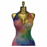Celebration Glow Rhinestone Mini Dress
