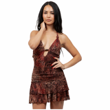Untamed Allure Beaded Mini Dress