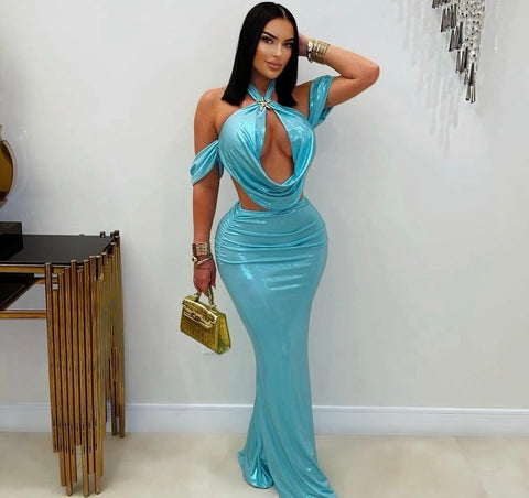 Shimmer Starfish maxi skirt set