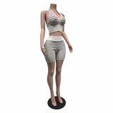 Stripe Mode Zip Front Set