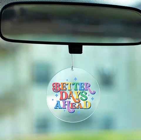 Rear view mirror daily reminder charm