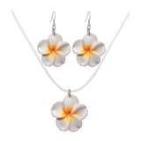Hawaiian Plumeria Jewelry Set
