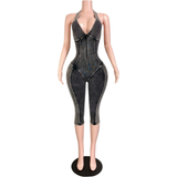 In Your Town Halter Capri Jumpsuit