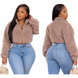 Preety Plush Luxe Cropped Jacket