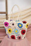 Colorful SunFlower crochet bag