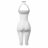 Polka Doll Capri Jumpsuit W/Headband