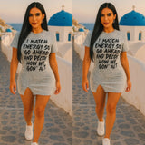 Match Energy T shirt dress