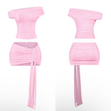 Preety tie skirt set