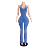 Baddie Sparkle Halter Jumpsuit